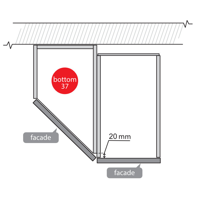  Installation diagram for bottom module 37.